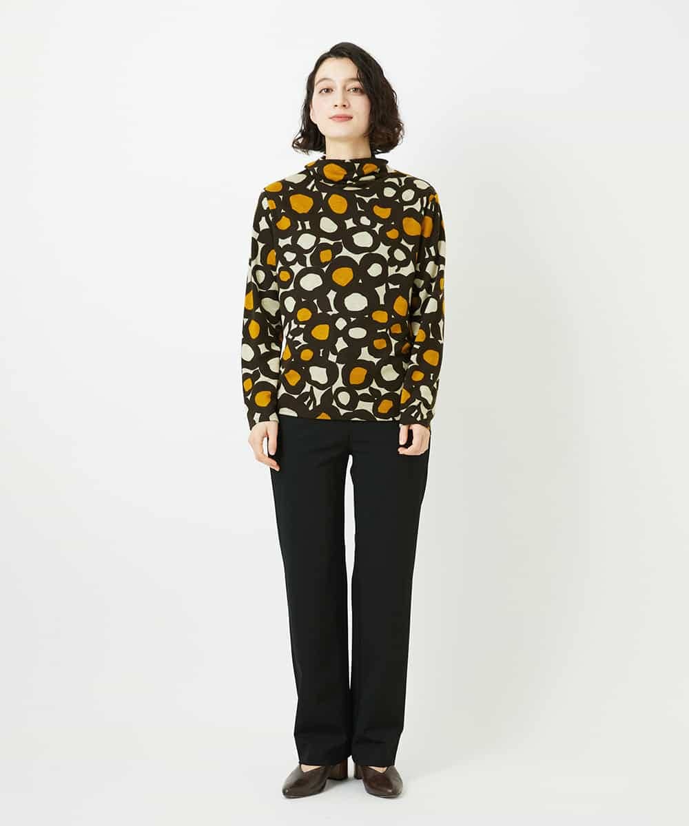 NHKCF51230 GIANNI LO GIUDICE(小さいサイズ)(メゾン ドゥ サンク) [日本製]テンセルリバードットプリントカットソー ベージュ系