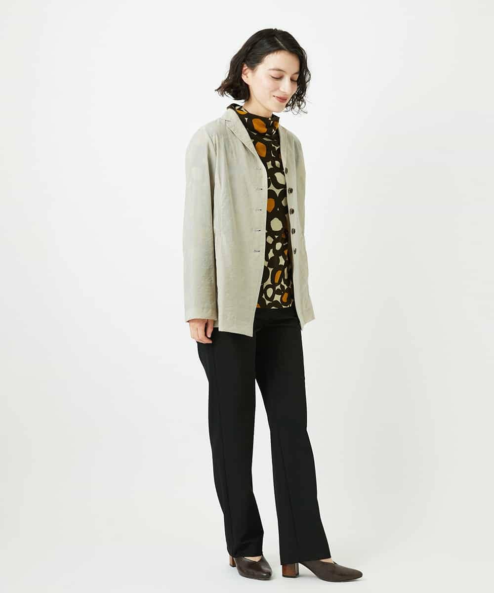 NHKCF51230 GIANNI LO GIUDICE(小さいサイズ)(メゾン ドゥ サンク) [日本製]テンセルリバードットプリントカットソー ベージュ系