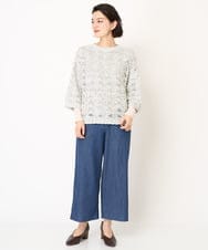 NHKEB41130 GIANNI LO GIUDICE(小さいサイズ)(メゾン ドゥ サンク) [日本製]シアーストレッチフライスカットソー アイボリー