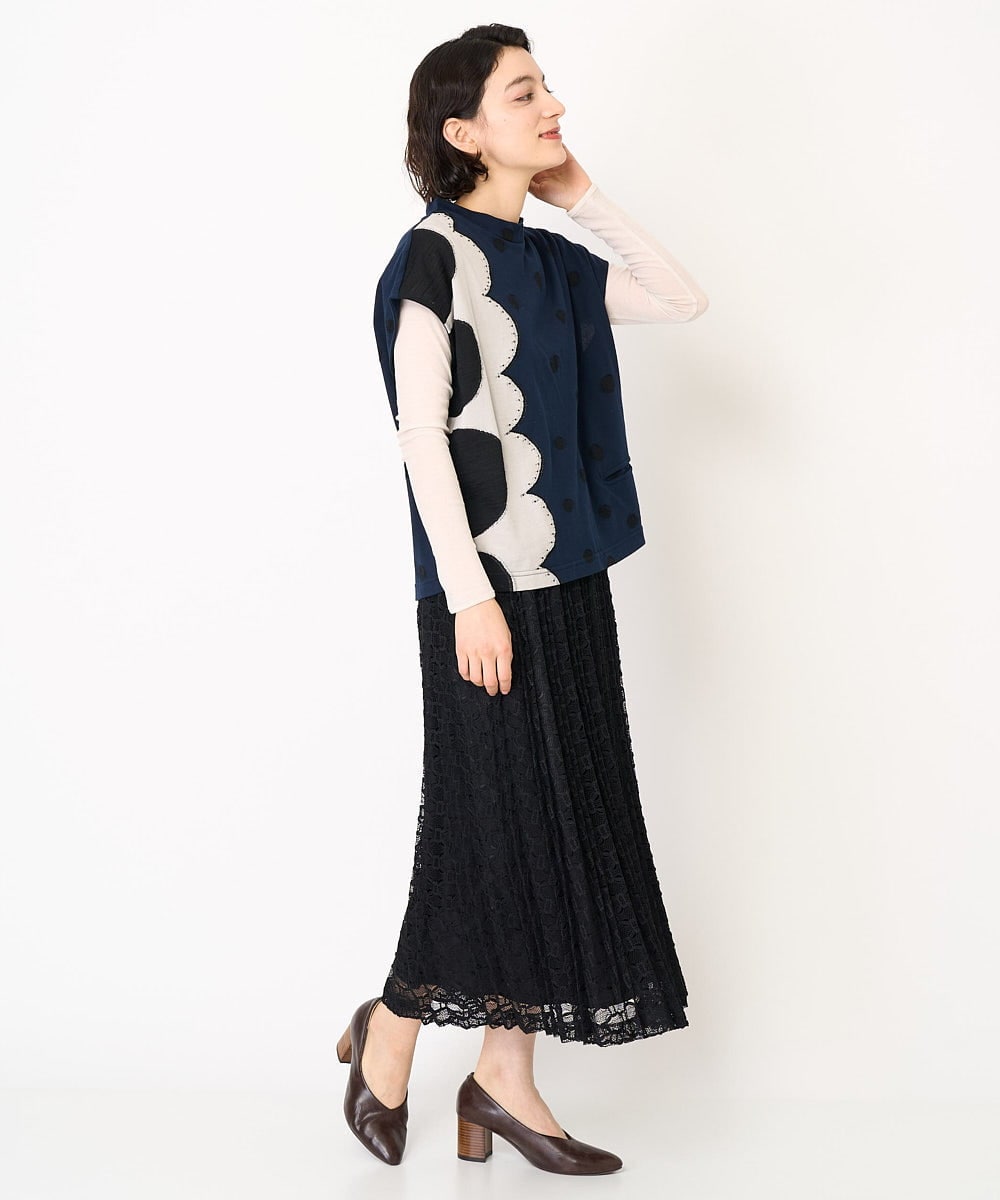 NHKEB41130 GIANNI LO GIUDICE(小さいサイズ)(メゾン ドゥ サンク) [日本製]シアーストレッチフライスカットソー アイボリー