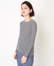 NHKEB41130 GIANNI LO GIUDICE(小さいサイズ)(メゾン ドゥ サンク) [日本製]シアーストレッチフライスカットソー アイボリー
