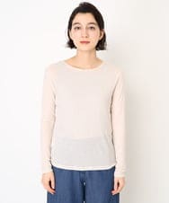 NHKEB41130 GIANNI LO GIUDICE(小さいサイズ)(メゾン ドゥ サンク) [日本製]シアーストレッチフライスカットソー アイボリー