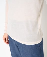 NHKEB41130 GIANNI LO GIUDICE(小さいサイズ)(メゾン ドゥ サンク) [日本製]シアーストレッチフライスカットソー アイボリー