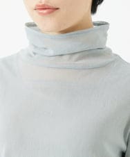 NHKEC81110 GIANNI LO GIUDICE(小さいサイズ)(メゾン ドゥ サンク) [日本製]コットンチュールハイネックプルオーバー ライトブルー