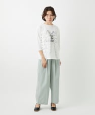 NHKED10200 GIANNI LO GIUDICE(小さいサイズ)(メゾン ドゥ サンク) [日本製]ハイゲージ天竺ロゴカットソー ライトブルー