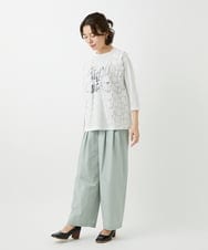 NHKED10200 GIANNI LO GIUDICE(小さいサイズ)(メゾン ドゥ サンク) [日本製]ハイゲージ天竺ロゴカットソー ライトブルー