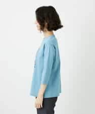 NHKED10200 GIANNI LO GIUDICE(小さいサイズ)(メゾン ドゥ サンク) [日本製]ハイゲージ天竺ロゴカットソー ライトブルー