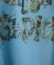 NHKED10200 GIANNI LO GIUDICE(小さいサイズ)(メゾン ドゥ サンク) [日本製]ハイゲージ天竺ロゴカットソー ライトブルー