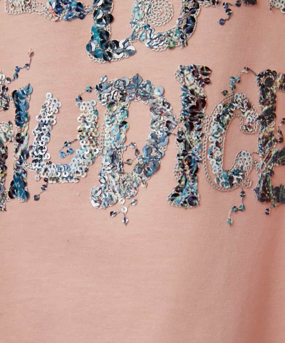 NHKED10200 GIANNI LO GIUDICE(小さいサイズ)(メゾン ドゥ サンク) [日本製]ハイゲージ天竺ロゴカットソー ライトブルー