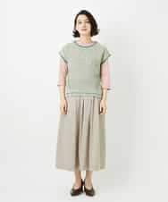 NHKED10200 GIANNI LO GIUDICE(小さいサイズ)(メゾン ドゥ サンク) [日本製]ハイゲージ天竺ロゴカットソー ライトブルー