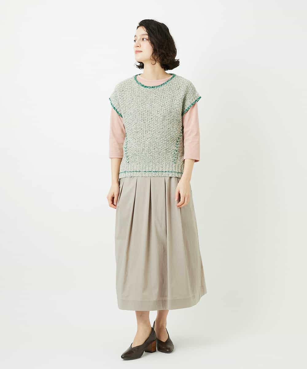 NHKED10200 GIANNI LO GIUDICE(小さいサイズ)(メゾン ドゥ サンク) [日本製]ハイゲージ天竺ロゴカットソー ライトブルー