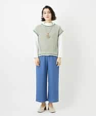 NHKED10200 GIANNI LO GIUDICE(小さいサイズ)(メゾン ドゥ サンク) [日本製]ハイゲージ天竺ロゴカットソー ライトブルー