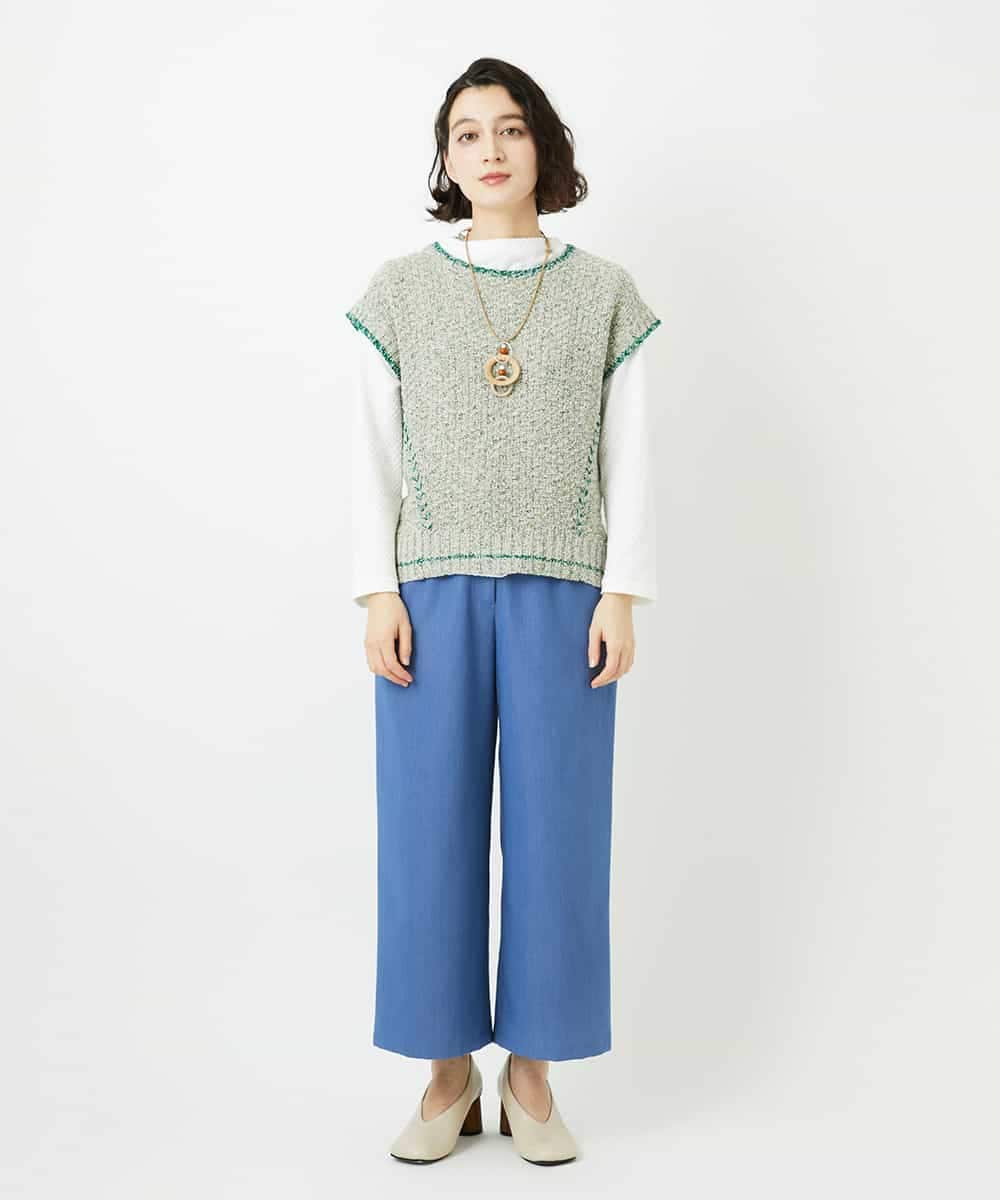 NHKED10200 GIANNI LO GIUDICE(小さいサイズ)(メゾン ドゥ サンク) [日本製]ハイゲージ天竺ロゴカットソー ライトブルー