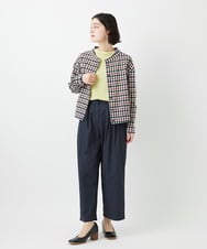 NHKED12160 GIANNI LO GIUDICE(小さいサイズ)(メゾン ドゥ サンク) [日本製]ジャガード織りカットソー ライトイエロー