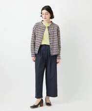 NHKED12160 GIANNI LO GIUDICE(小さいサイズ)(メゾン ドゥ サンク) [日本製]ジャガード織りカットソー ライトイエロー