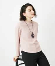 NHKED12160 GIANNI LO GIUDICE(小さいサイズ)(メゾン ドゥ サンク) [日本製]ジャガード織りカットソー ピンク