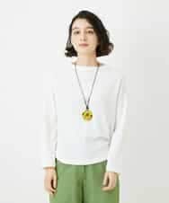 NHKED12160 GIANNI LO GIUDICE(小さいサイズ)(メゾン ドゥ サンク) [日本製]ジャガード織りカットソー ライトイエロー