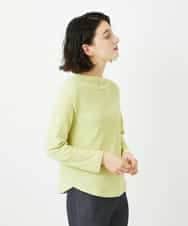 NHKED12160 GIANNI LO GIUDICE(小さいサイズ)(メゾン ドゥ サンク) [日本製]ジャガード織りカットソー ライトイエロー