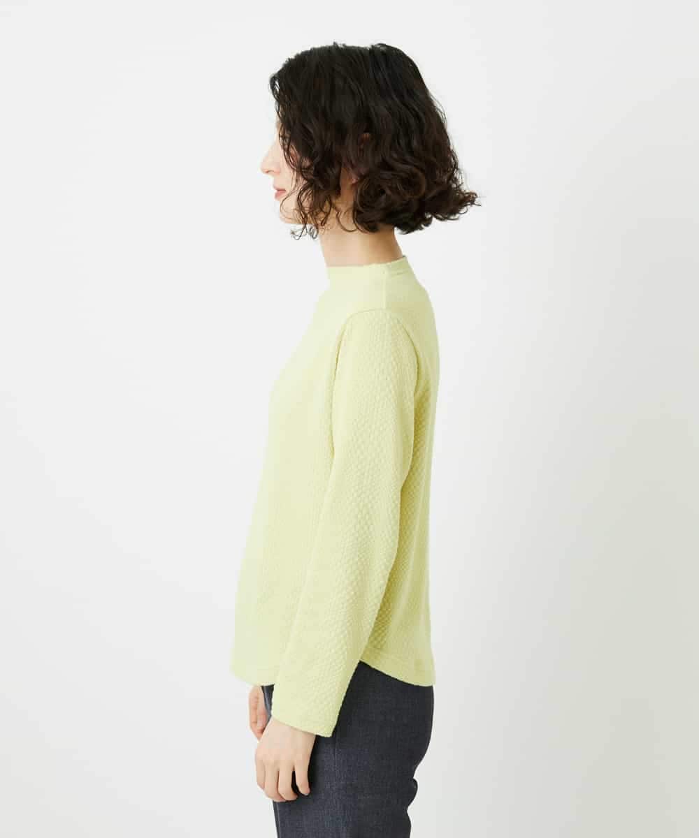 NHKED12160 GIANNI LO GIUDICE(小さいサイズ)(メゾン ドゥ サンク) [日本製]ジャガード織りカットソー ライトイエロー