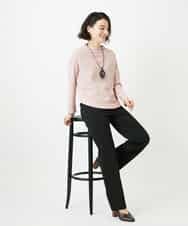 NHKED12160 GIANNI LO GIUDICE(小さいサイズ)(メゾン ドゥ サンク) [日本製]ジャガード織りカットソー ライトイエロー