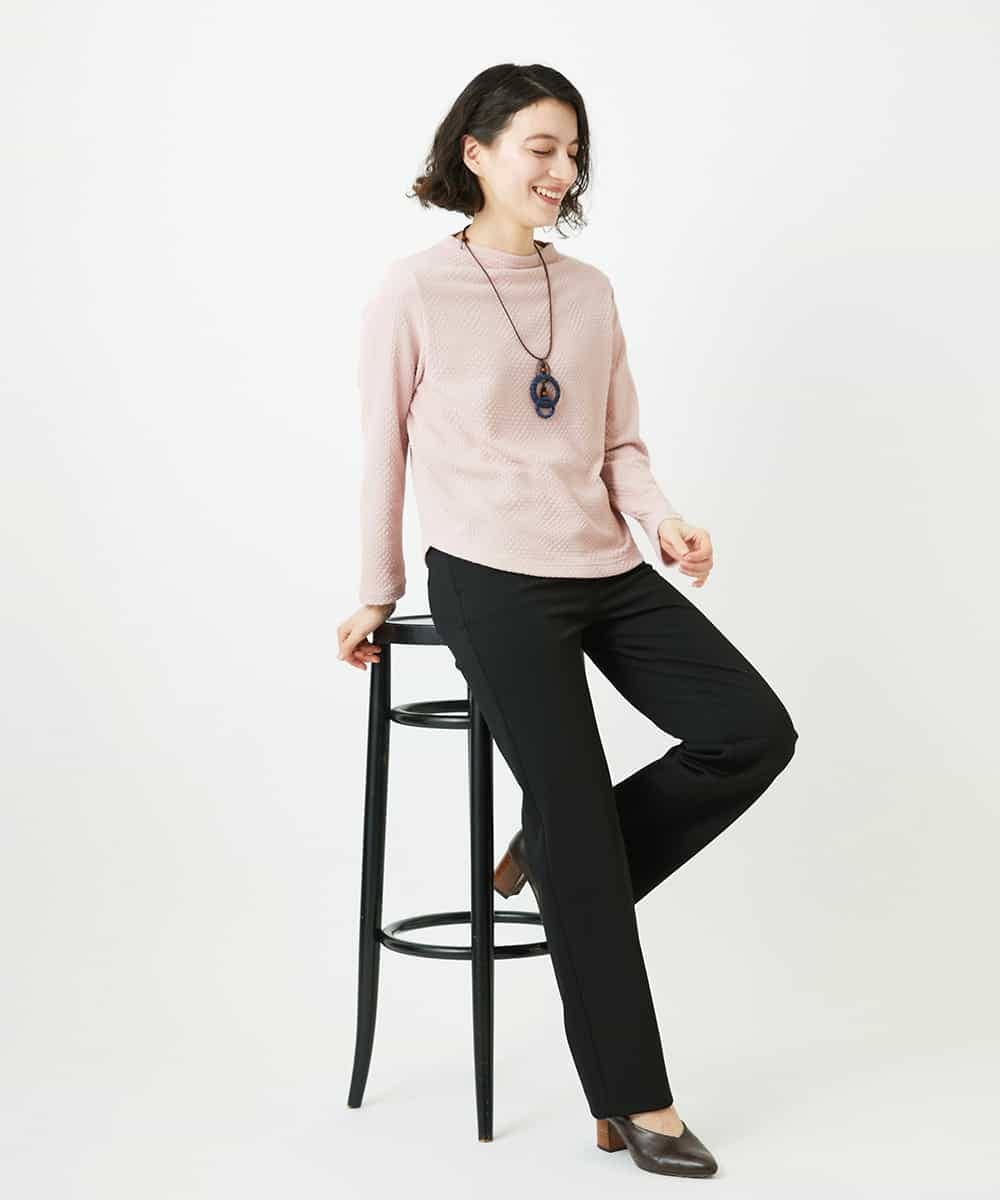 NHKED12160 GIANNI LO GIUDICE(小さいサイズ)(メゾン ドゥ サンク) [日本製]ジャガード織りカットソー ライトイエロー