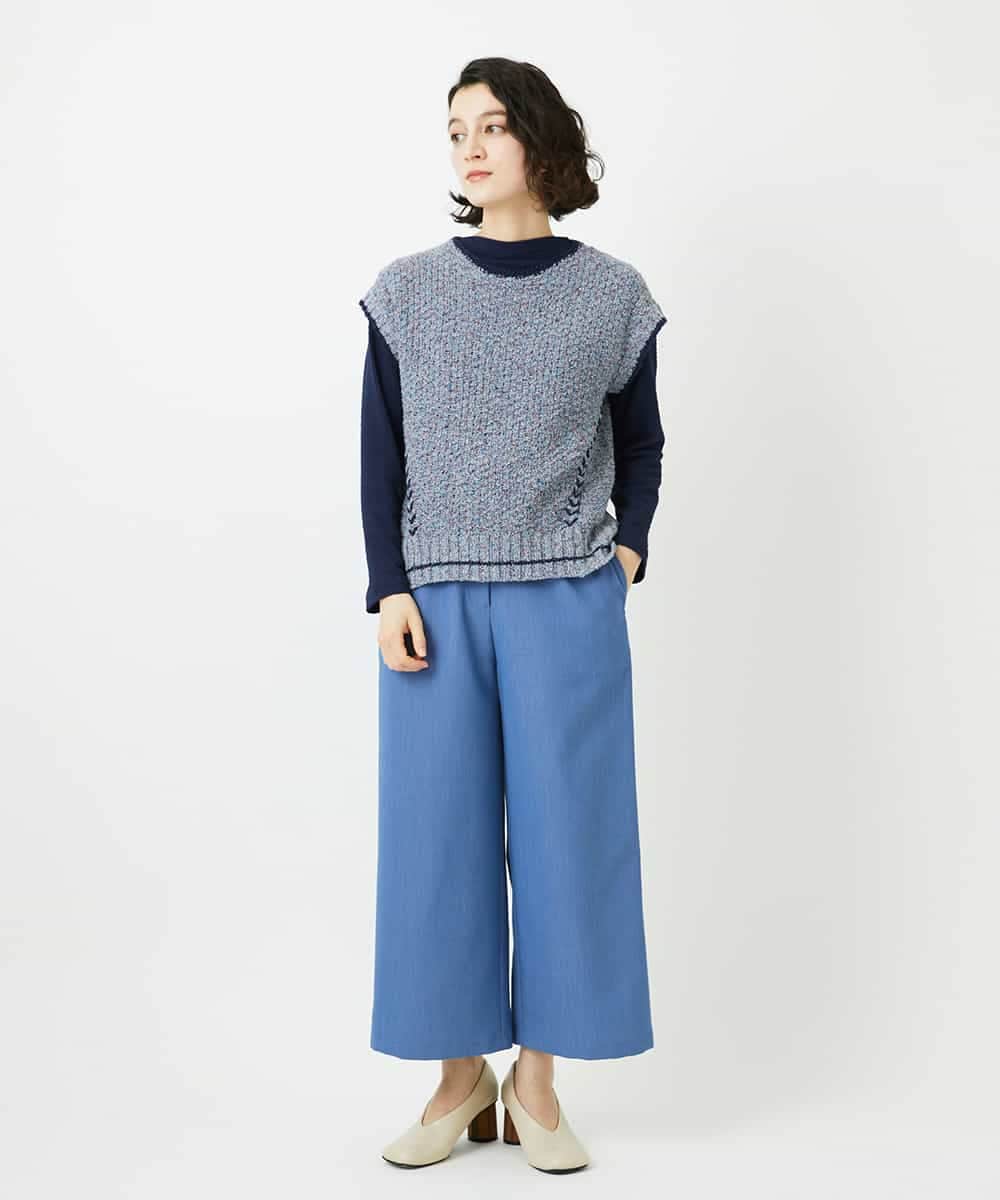 NHKED12160 GIANNI LO GIUDICE(小さいサイズ)(メゾン ドゥ サンク) [日本製]ジャガード織りカットソー ライトイエロー