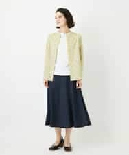 NHKED12160 GIANNI LO GIUDICE(小さいサイズ)(メゾン ドゥ サンク) [日本製]ジャガード織りカットソー ライトイエロー