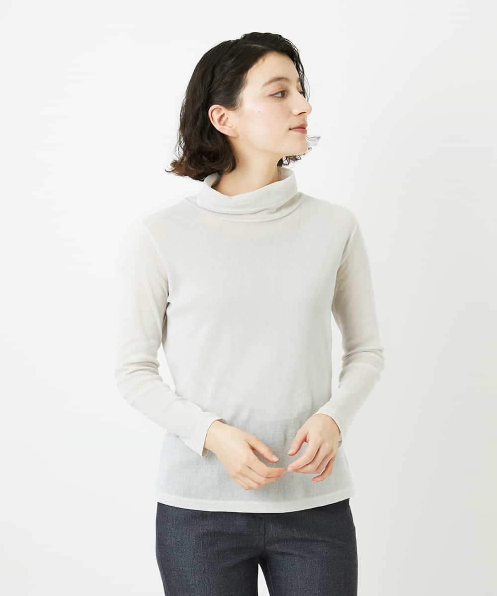 NHKEF81110 GIANNI LO GIUDICE(小さいサイズ) [新色追加/日本製]コットンチュールハイネックプルオーバー