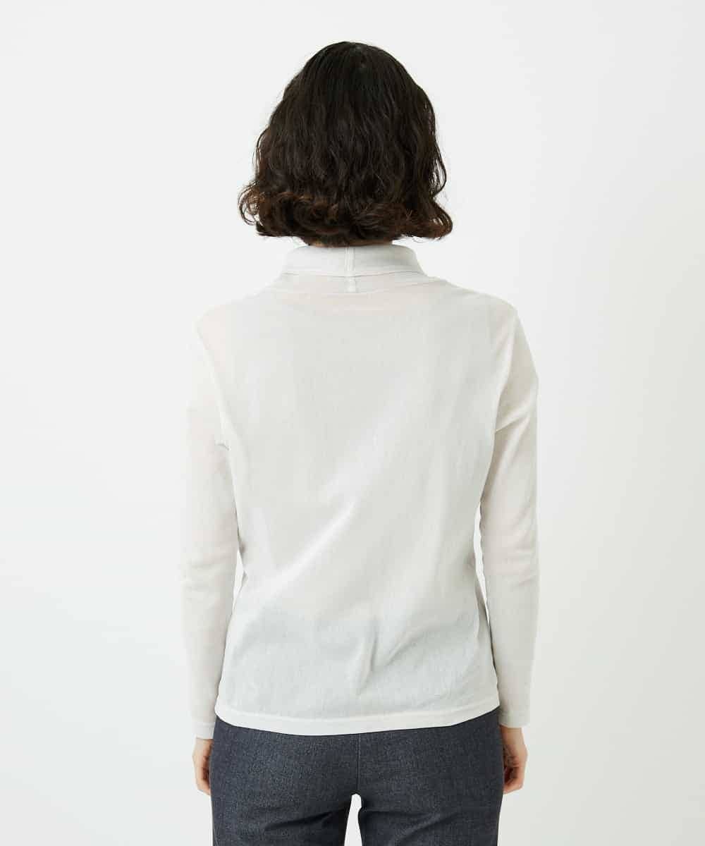 NHKEF81110 GIANNI LO GIUDICE(小さいサイズ)(メゾン ドゥ サンク) [新色追加/日本製]コットンチュールハイネックプルオーバー グレージュ