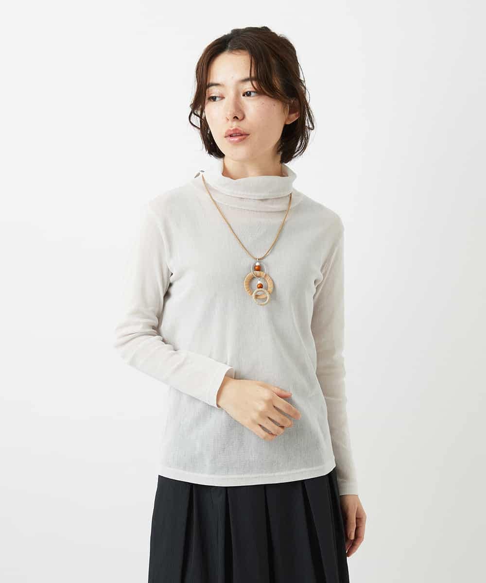 NHKEF81110 GIANNI LO GIUDICE(小さいサイズ) [新色追加/日本製]コットンチュールハイネックプルオーバー