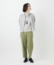 NHKEF82085 GIANNI LO GIUDICE(小さいサイズ)(メゾン ドゥ サンク) [日本製]コットンチュールノースリーブカットソー ライトグレー