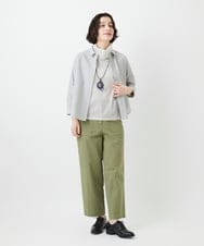 NHKEF82085 GIANNI LO GIUDICE(小さいサイズ)(メゾン ドゥ サンク) [日本製]コットンチュールノースリーブカットソー ライトグレー
