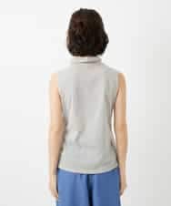 NHKEF82085 GIANNI LO GIUDICE(小さいサイズ)(メゾン ドゥ サンク) [日本製]コットンチュールノースリーブカットソー ライトグレー