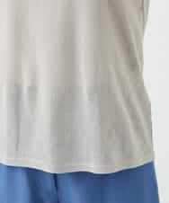 NHKEF82085 GIANNI LO GIUDICE(小さいサイズ)(メゾン ドゥ サンク) [日本製]コットンチュールノースリーブカットソー ライトグレー