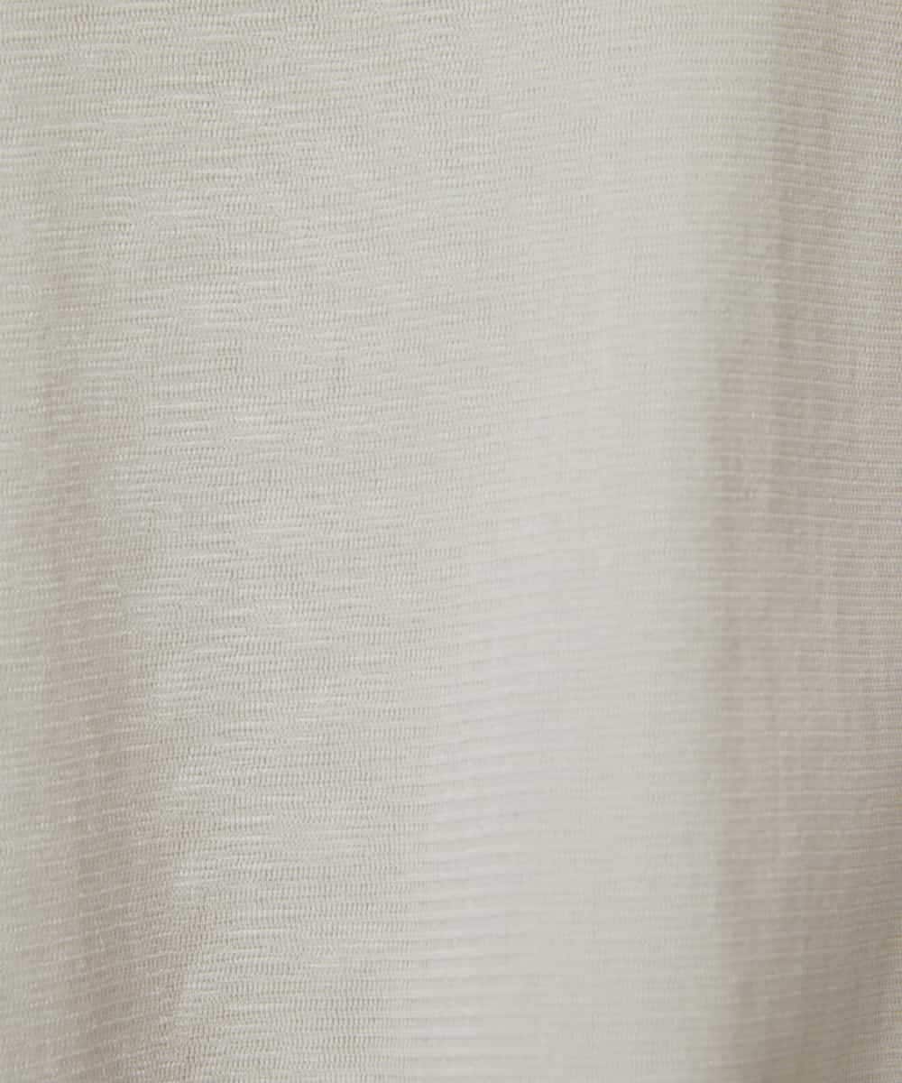 NHKEF82085 GIANNI LO GIUDICE(小さいサイズ)(メゾン ドゥ サンク) [日本製]コットンチュールノースリーブカットソー ライトグレー