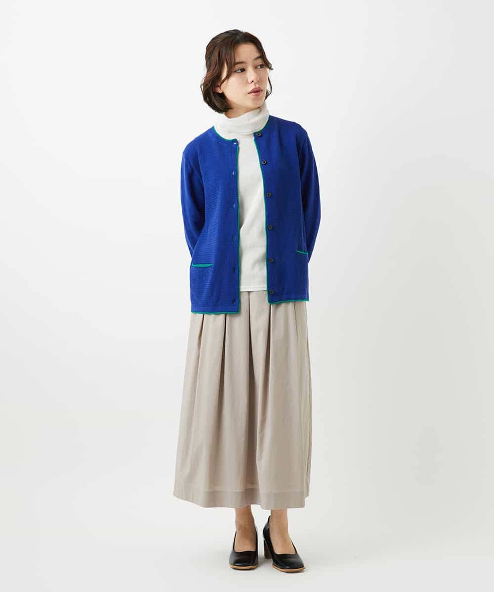 NHKEF82085 GIANNI LO GIUDICE(小さいサイズ)(メゾン ドゥ サンク) [日本製]コットンチュールノースリーブカットソー ライトグレー