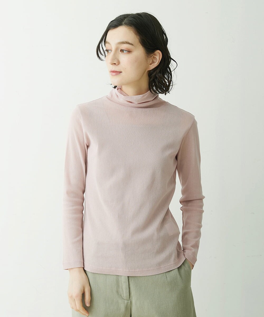 NHKET04110 GIANNI LO GIUDICE(小さいサイズ) [日本製]コットンチュールハイネックプルオーバー