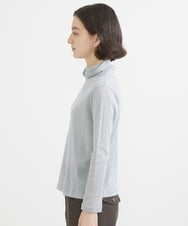 NHKEX04110 GIANNI LO GIUDICE(小さいサイズ)(メゾン ドゥ サンク) [日本製]コットンチュールハイネックプルオーバー ライトブルー