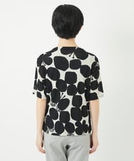 NHKGA26230 GIANNI LO GIUDICE(小さいサイズ)(メゾン ドゥ サンク) [日本製]コットンガーゼフライスドットバタフライカットソー ブラック☓ホワイト