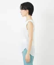 NHKGA27100 GIANNI LO GIUDICE(小さいサイズ)(メゾン ドゥ サンク) [日本製]リヨセルコットンスパイラル天竺タンクトップ ホワイト