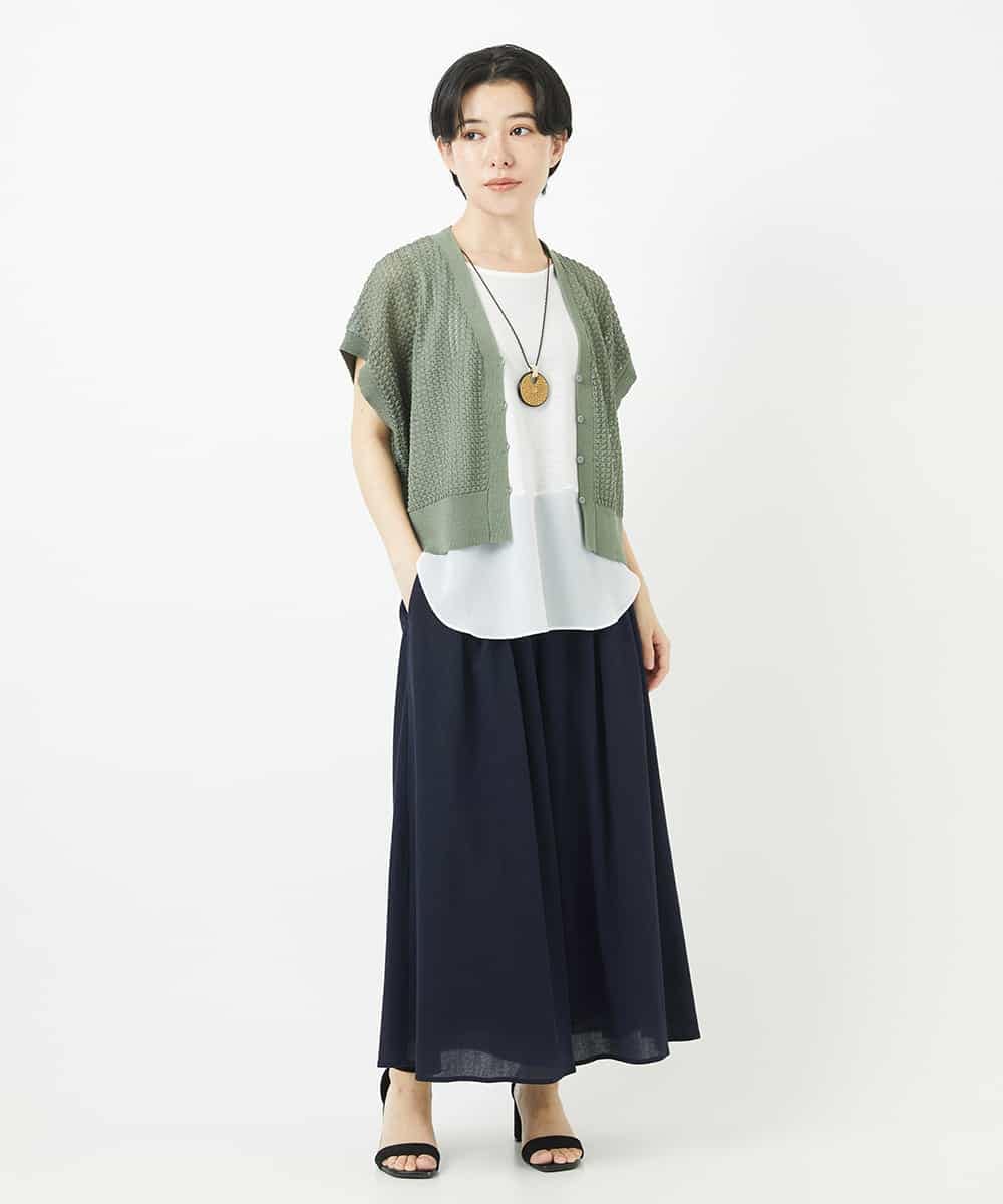 NHKGA27100 GIANNI LO GIUDICE(小さいサイズ)(メゾン ドゥ サンク) [日本製]リヨセルコットンスパイラル天竺タンクトップ ホワイト
