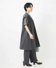 NHKGA31250 GIANNI LO GIUDICE(小さいサイズ)(メゾン ドゥ サンク) [日本製]レースデザインボーダーカットソー ベージュ×ブラック