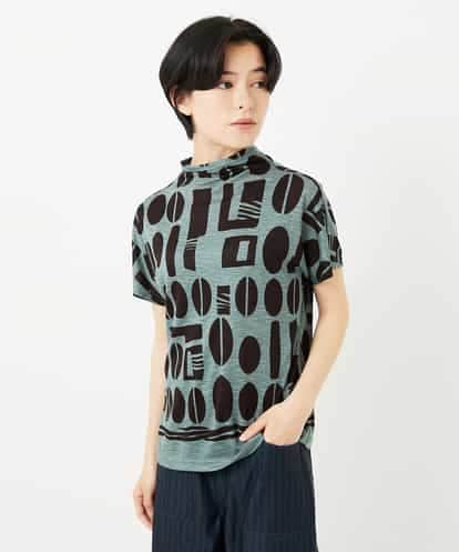 NHKGA50230 GIANNI LO GIUDICE(小さいサイズ) [日本製]コーヒービーンズプリントカットソー