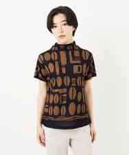 NHKGA50230 GIANNI LO GIUDICE(小さいサイズ)(メゾン ドゥ サンク) [日本製]コーヒービーンズプリントカットソー ベージュ系