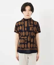 NHKGA50230 GIANNI LO GIUDICE(小さいサイズ)(メゾン ドゥ サンク) [日本製]コーヒービーンズプリントカットソー ベージュ系
