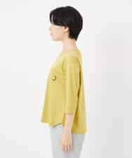 NHKGA52210 GIANNI LO GIUDICE(小さいサイズ)(メゾン ドゥ サンク) アンチスウェットステッチ刺繍カットソー イエロー