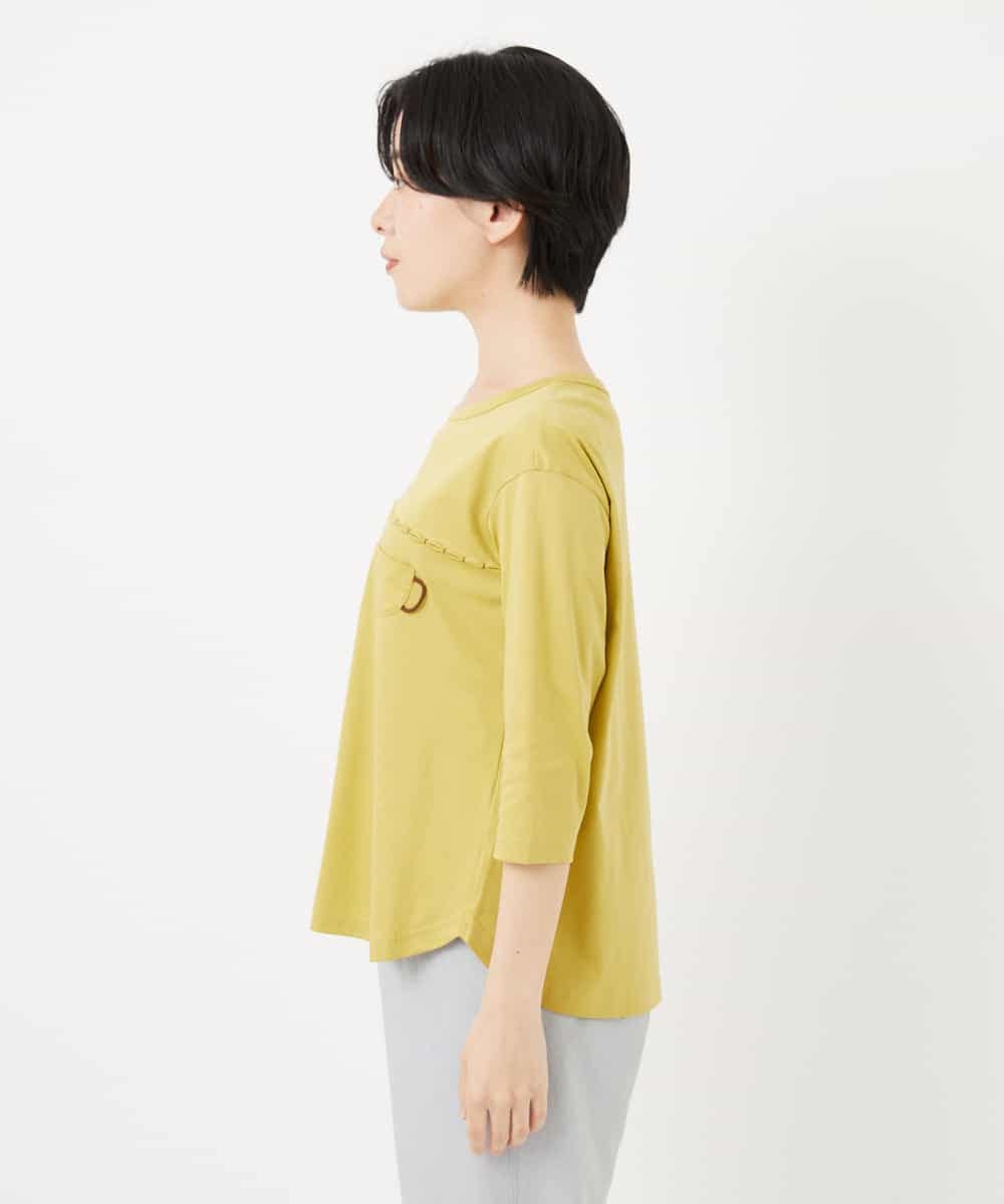 NHKGA52210 GIANNI LO GIUDICE(小さいサイズ)(メゾン ドゥ サンク) アンチスウェットステッチ刺繍カットソー イエロー