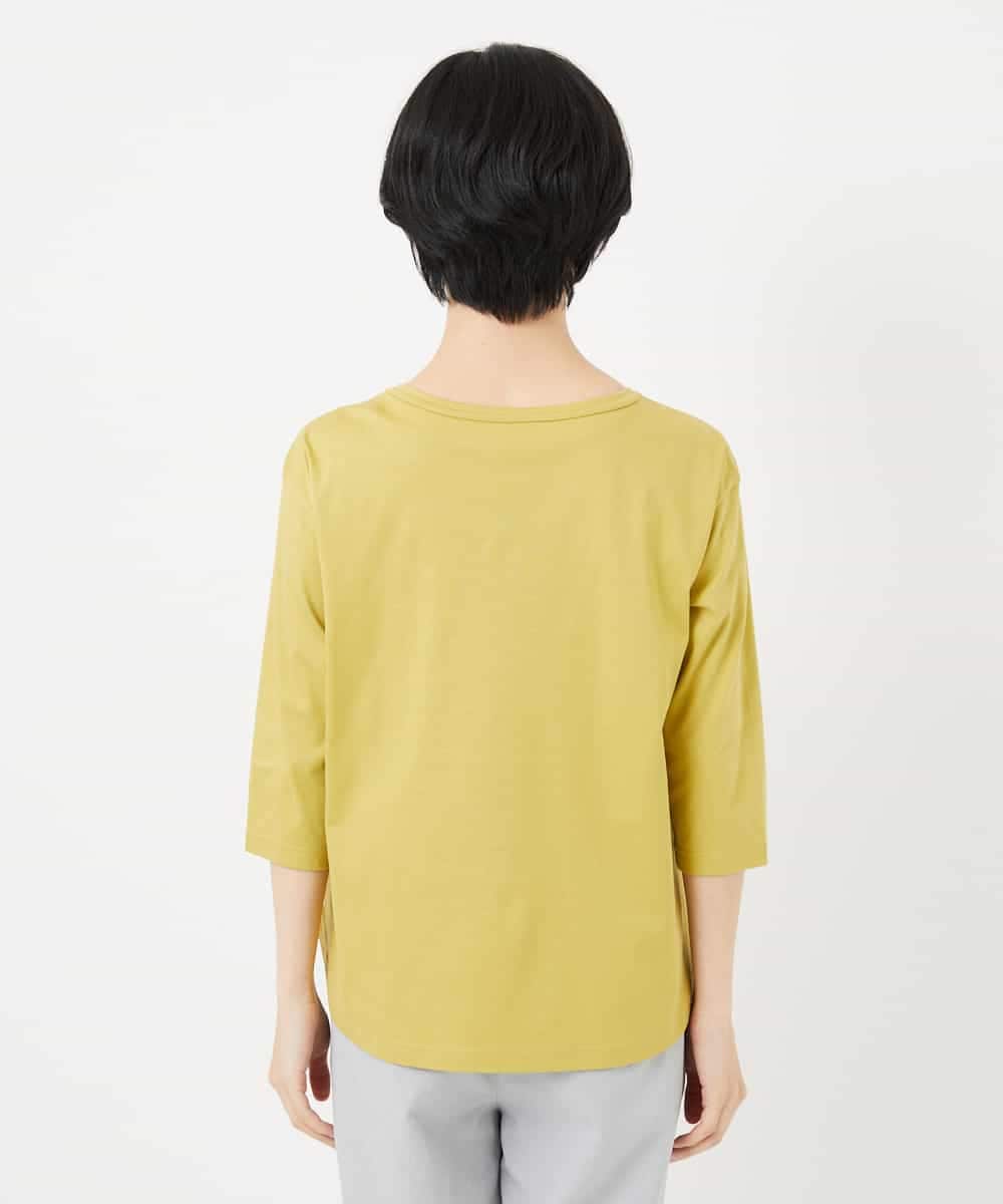 NHKGA52210 GIANNI LO GIUDICE(小さいサイズ)(メゾン ドゥ サンク) アンチスウェットステッチ刺繍カットソー イエロー