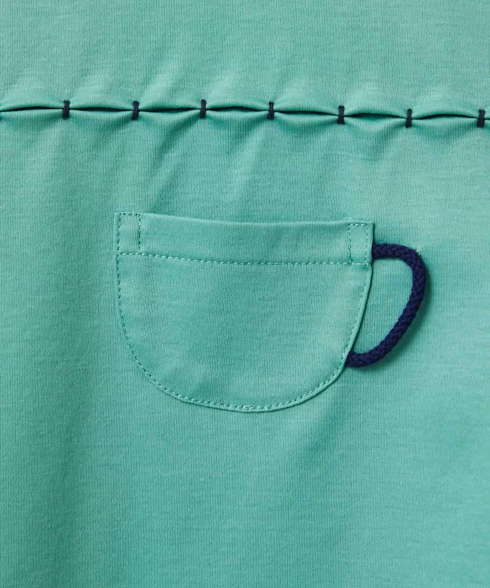 NHKGA52210 GIANNI LO GIUDICE(小さいサイズ)(メゾン ドゥ サンク) アンチスウェットステッチ刺繍カットソー イエロー