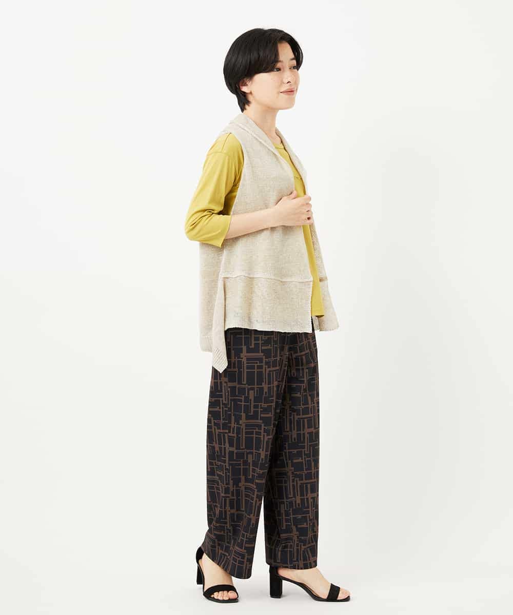 NHKGA52210 GIANNI LO GIUDICE(小さいサイズ)(メゾン ドゥ サンク) アンチスウェットステッチ刺繍カットソー イエロー